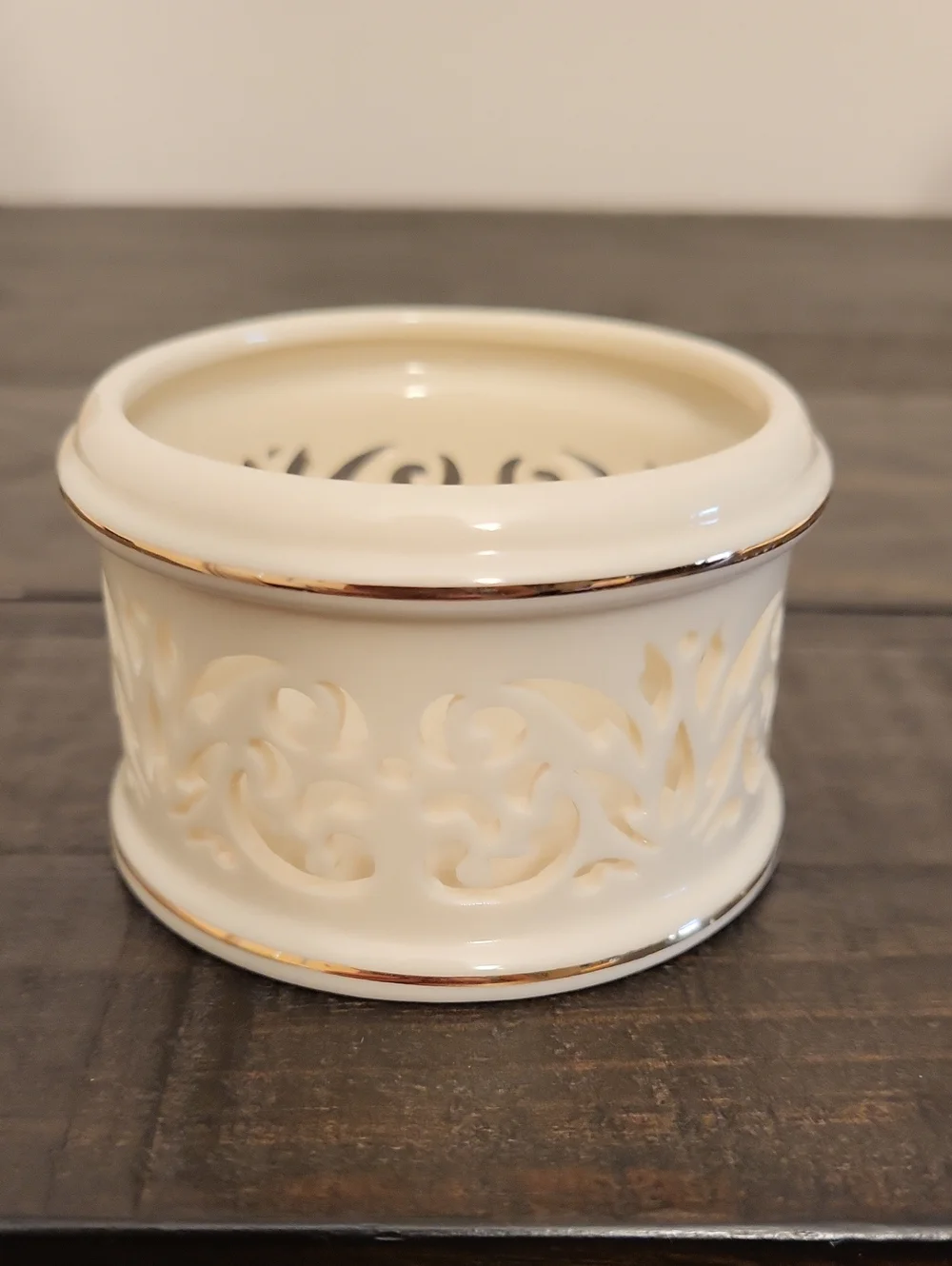 Lenox Illuminations Pierced Porcelain  Tea Light Candle Holder